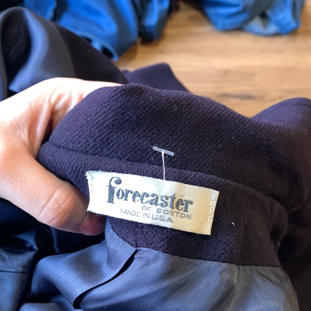 Vintage Forecaster of Boston Retro Dark Purple Trench Coat - Picture 3 of 6